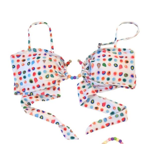 NWT Strawberry Milk Mob Roygbv Bikini Top Size Small - Picture 8 of 11